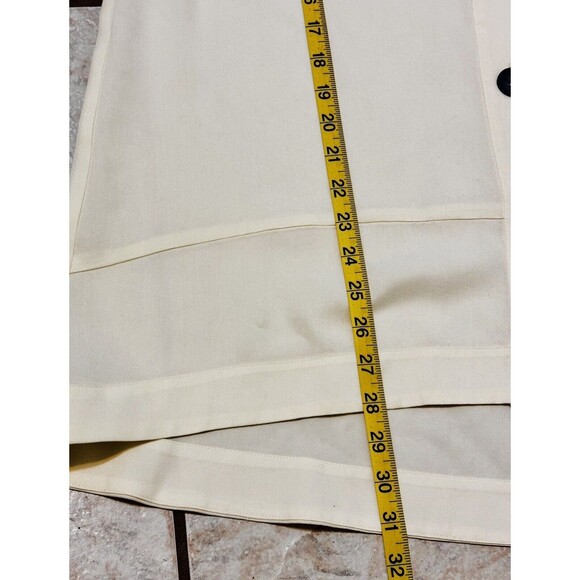 Soft Surroundings Size L Ivory Ruched Sleeve Shacket Oversized Buttons Timeless - Picture 12 of 14